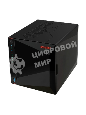 Сетевой накопитель ASUSTOR AS5404T 2-Bay NAS/Media player/Intel Celeron N5105 2.0GHz up to 2.9GHz, 4Gb SO-DIMM DDR4, noHDD(HDD,SSD),/2x 2,5Gb (LAN)/3xUSB3.2,HDMI; 90IX01R1-BW3S40