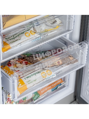 Морозильная камера Бирюса M514 металлик 110л, 4 ящика