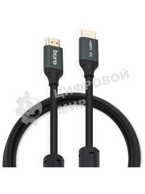 Кабель аудио-видео Buro HDMI (m)/HDMI (m) 1м. феррит.кольца Позолоченные контакты черный (BHP-HDMI-2.1-1G)
