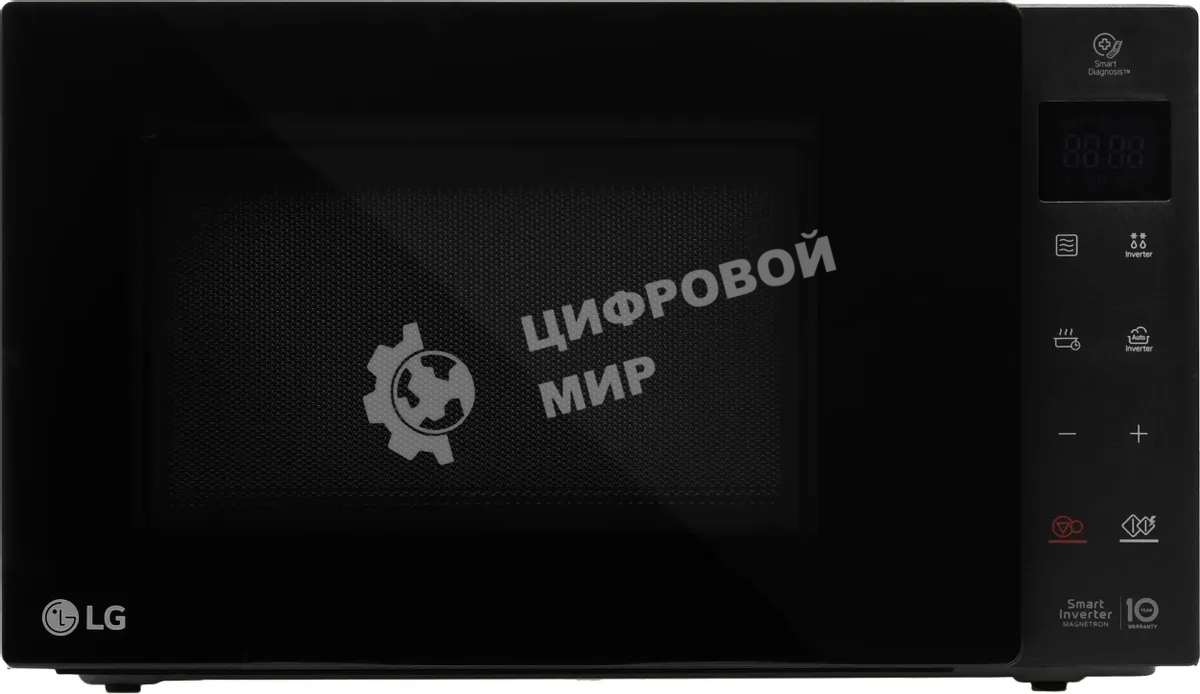 Микроволновая печь LG MW23R35GIB инвертор, черный, 23 л, 1000 Вт, переключатели - сенсор