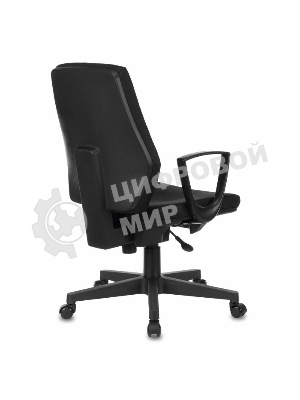 Кресло Бюрократ CH-545 черный, экокожа, 120 кг, механизм качания