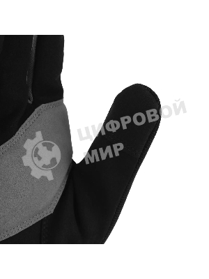 Перчатки универсальные Denzel двойные, работа с сенсорным экраном, вязаная манжета, размер 10