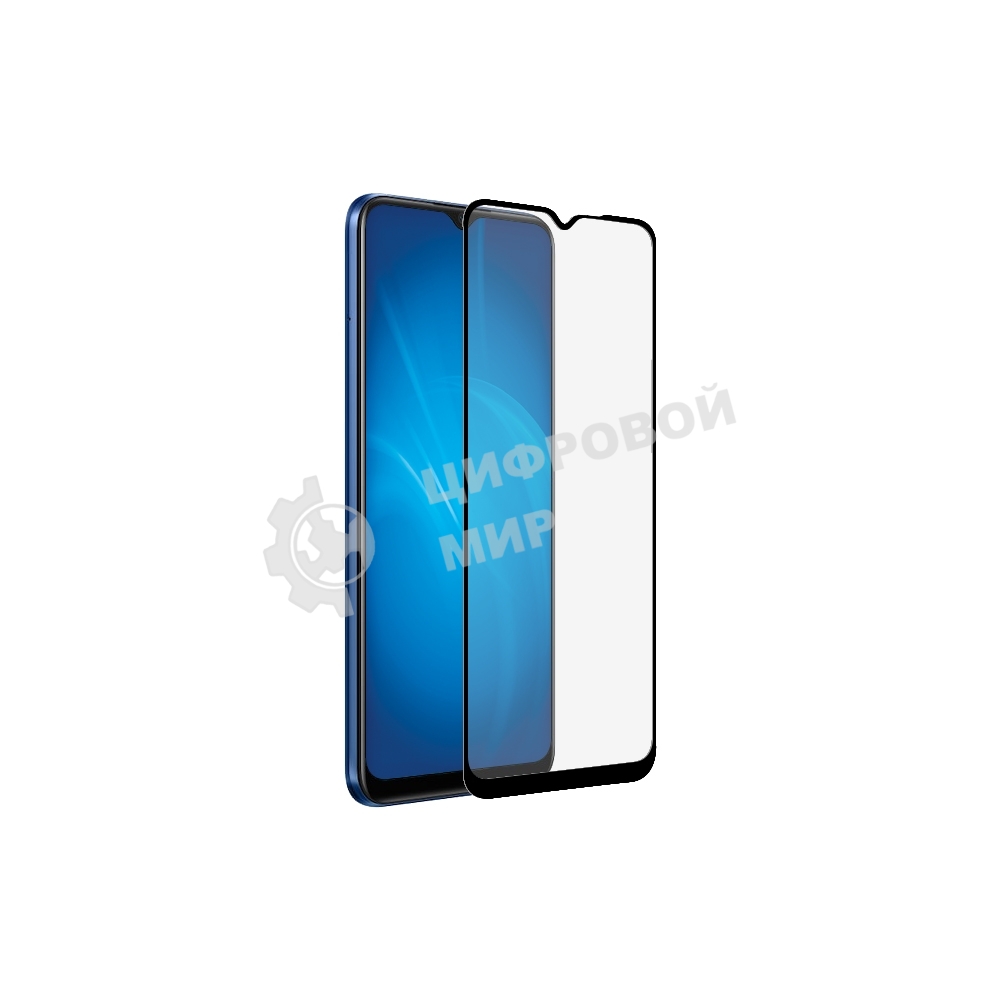 Защитное стекло для экрана DF rmColor-11 черный для Realme C15 прозрачная 1шт. (DF RMCOLOR-11 (BLACK))