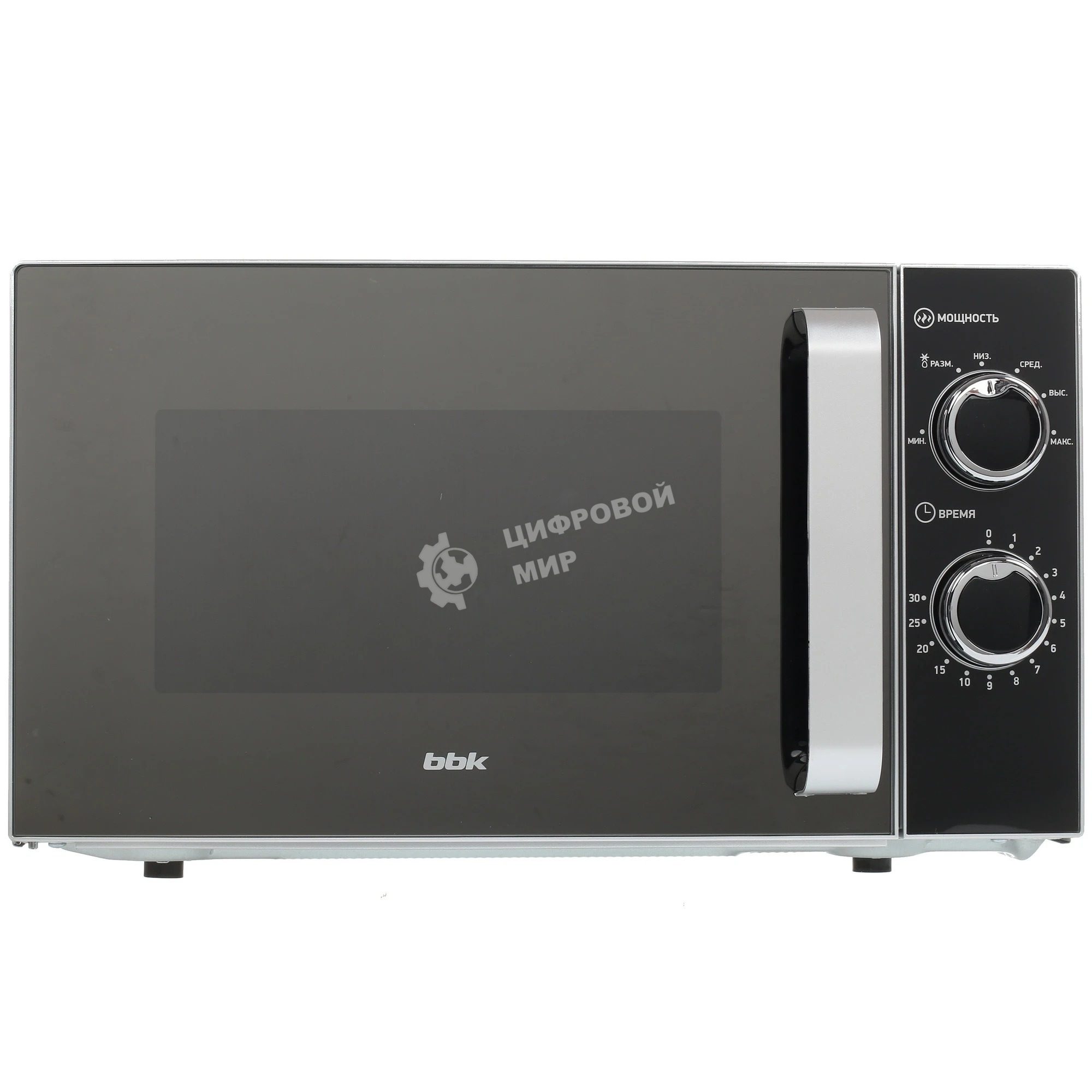 Микроволновая печь BBK 20MWS-772M/S-M серебристый, 20 л, 700 Вт, переключатели - поворотный механизм