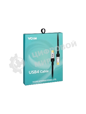 Кабель VCOM USB4 TypeC(M)--TypeC(M), 5K 60Hz, 8K 30Hz 40Gbps, PD 240W, 2м CU560-2M