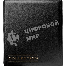 Папка на 4-х D-кольцах Silwerhof 2097305 верт. ПВХ 0.6 мм, черный вмест.30лист.