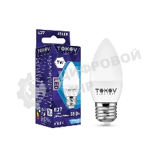 Лампа светодиодная TOKOV ELECTRIC 7Вт С37 6500К Е27 176-264В
