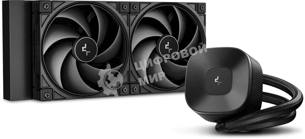 Система жидкостного охлаждения Deepcool LE240 V2 Zero Dark Soc-AM5/AM4/1200/1700/1851 черный 4-pin 28.2-31.6dB Al 220W 1359gr Ret (R-LE240ZERO-BKLNMD-G-1)