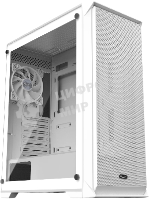Корпус без блока питания Raijintek ARCADIA 41, Midi-Tower, TG, 1x120мм, 2xUSB-A 3.0 + 1xUSB-C, ATX, mATX, mITX White