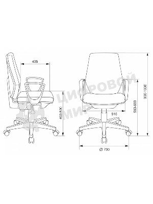Кресло Бюрократ CH-545 черный, экокожа, 120 кг, механизм качания