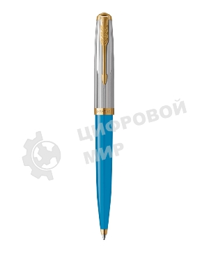 Ручка шариковая Parker 51 Premium (CW2169080) Turquoise GT, M, черные чернила, подарочная коробка