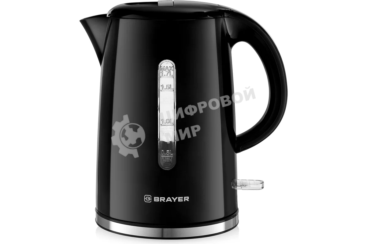 Чайник электрический BRAYER BR1032,2200 Вт, 1.7 л, пласт.корп,шкала,автоотк л,при.закип,подсвет