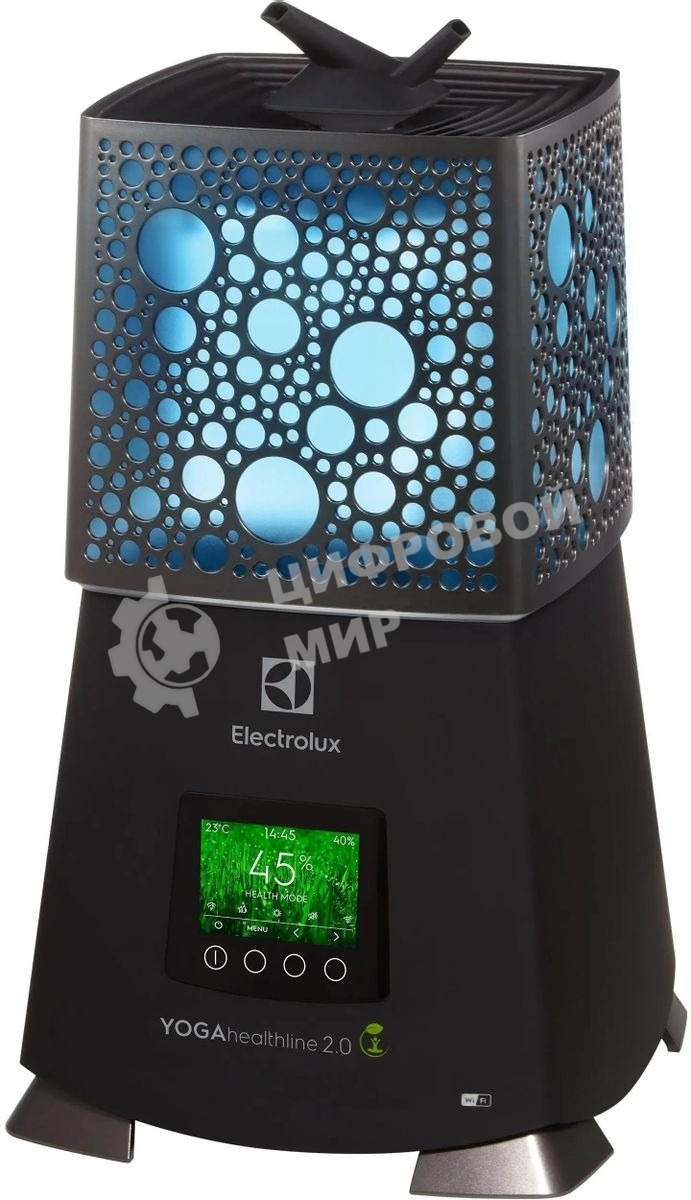 Увлажнитель воздуха Electrolux EHU-3910D черный, 65 м², 9.4 л, ионизация, гигростат