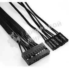 Компьютерный корпус Miditower ExeGate UN-605B-UNS350 (ATX, БП UNS350 с вент. 12см, 2хUSB, аудио, блокировка, черный)