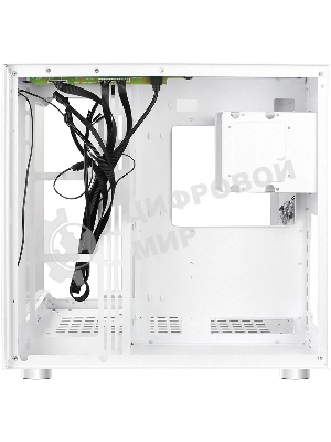 Компьютерный корпус Ginzzu V560 RGb подсветка, закаленное стекло 1хUSB 3.0,1хUSB 2.0, AU белый ATX