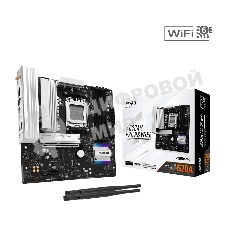 Материнская плата ASROCK A620AM Pro RS WiFi, AM5, AMD A620, 4xDDR5, 2xSATA, 3xM.2, 1xPCIe 4.0 x16, 1xPCIe 3.0 x2, 1xDP, 1xHDMI, 1x2.5Gb LAN, Wi-Fi 6E, Bluetooth 5.2, 1xUSB-C 5Gbps, 3xUSB-A 5Gbps, 4xUSB-A 2.0, 3x3.5 мм, 7.1, mATX