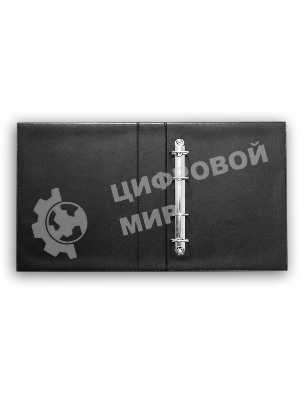 Папка на 4-х D-кольцах Silwerhof 2097305 верт. ПВХ 0.6 мм, черный вмест.30лист.