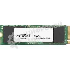 Накопитель SSD Crucial E100, 480Gb, M.2 2280, PCIe 4.0 x4, NVMe, R/W 4700/2500