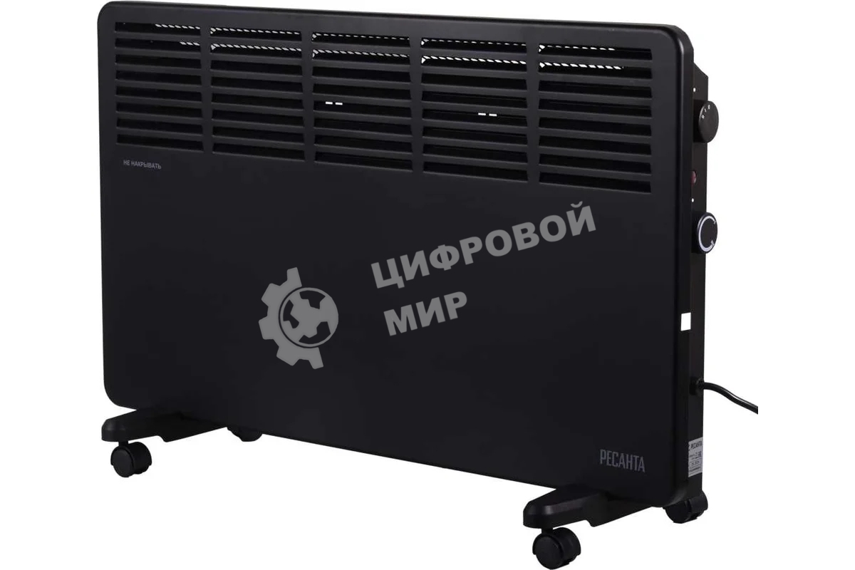 Конвектор Ресанта ОК-2000Ч, черный, 2000 Вт, 25 м2, термостат 67/4/37