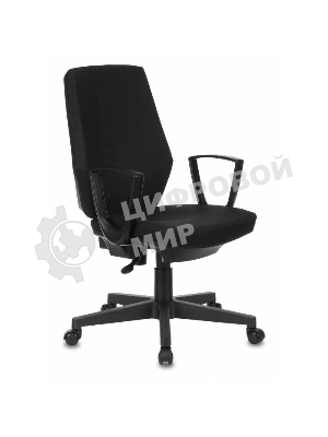 Кресло Бюрократ CH-545 черный, экокожа, 120 кг, механизм качания