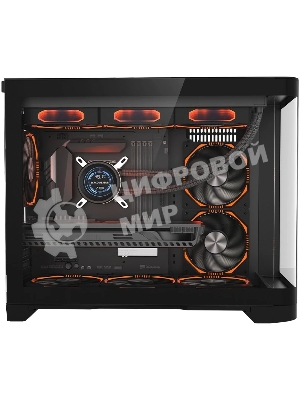 Компьютерный корпус 1STPLAYER UVIEW UV6 черный mATX UV6-BK