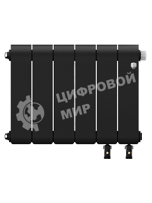 Радиатор биметаллический Royal Thermo Infinity 300 Noir Sable VR80 - 6 секц.