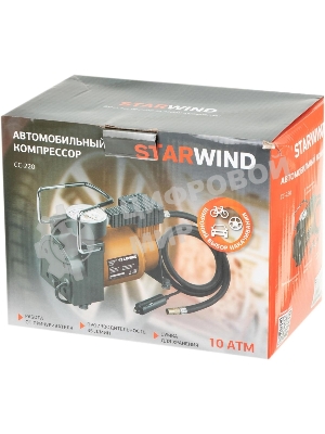 Автомобильный компрессор Starwind CC-220 35л/мин шланг 0.75м