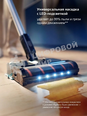 Пылесос вертикальный Philips XC3133/01 черный, питание от аккумулятора, уборка сухая/влажная, пылесборник 0,4 л