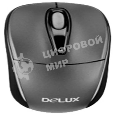 Мышь DELUX DLM-123GB (2.4G тёмно серая),лазерная, беспроводная