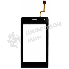 Сенсорное стекло (тачскрин) для LG VIEWTY KU990, черное