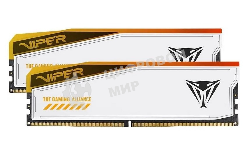 Оперативная память Patriot Viper Elite 5 TUF Gaming, DDR5, 48GB (2x24 GB), 6000 MHz, CL36, DIMM, радиатор, RGB, белый