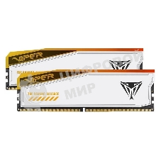 Оперативная память Patriot Viper Elite 5 TUF Gaming, DDR5, 48GB (2x24 GB), 6000 MHz, CL36, DIMM, радиатор, RGB, белый