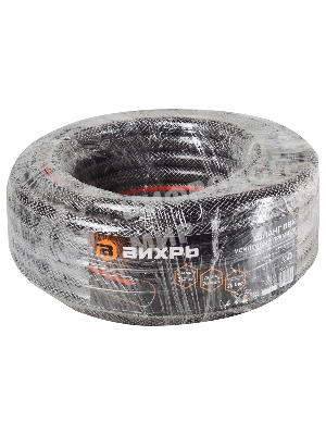 Шланг поливочный ПВХ усиленный премиум пищевой трехслойн. армир. 3/4 25м черный/красный Вихрь 73/7/2/7