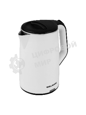 Чайник электрический Willmark WEK-2012PS белый/черный, 2.0 л, 2000 Вт