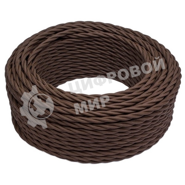 Провод ретро Bironi B1-435-72-50 3х2.5 матовый коричневый (уп. 50 м)