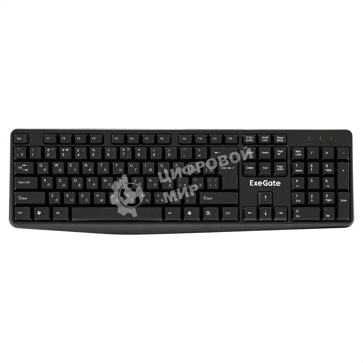 Клавиатура проводная ExeGate EX298364RUS Smart K120 (USB, полноразмерная, влагозащищенная, 104кл., Enter большой, длина кабеля 1,6м, черная, RTL)