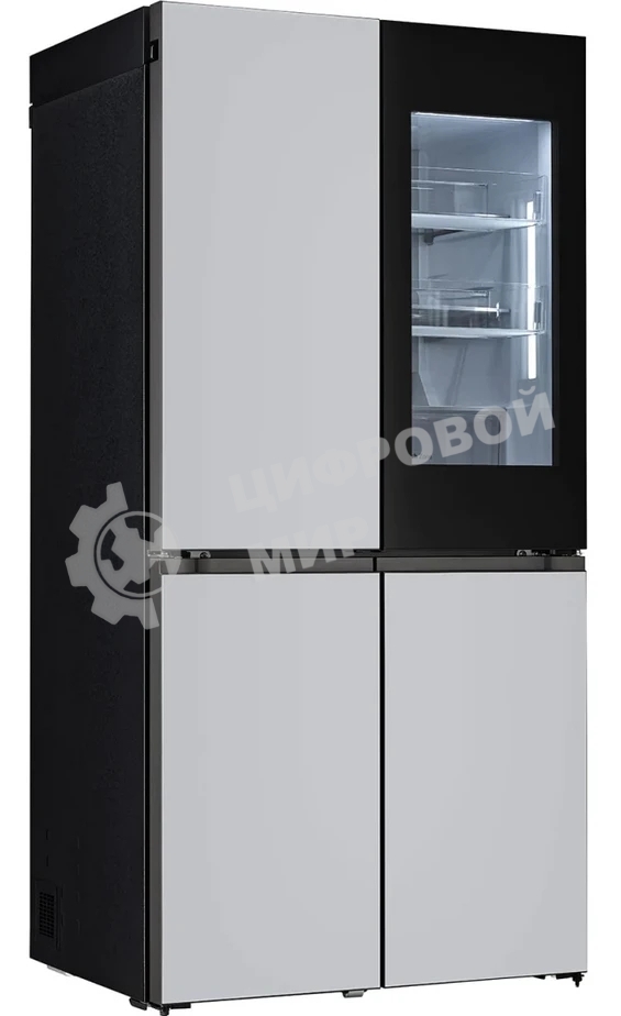 Холодильник LG GR-A24FQAKM серый трехкамерный 382/145л морозилка снизу, No Frost, Side by Side