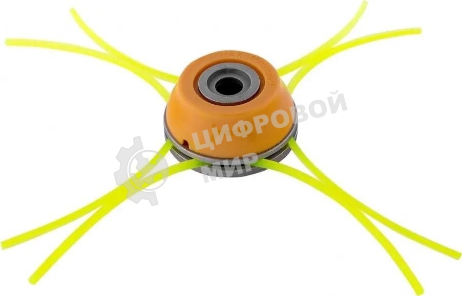 Головка триммерная Denzel универсальная алюминиевый корпус, леска до 4 мм D