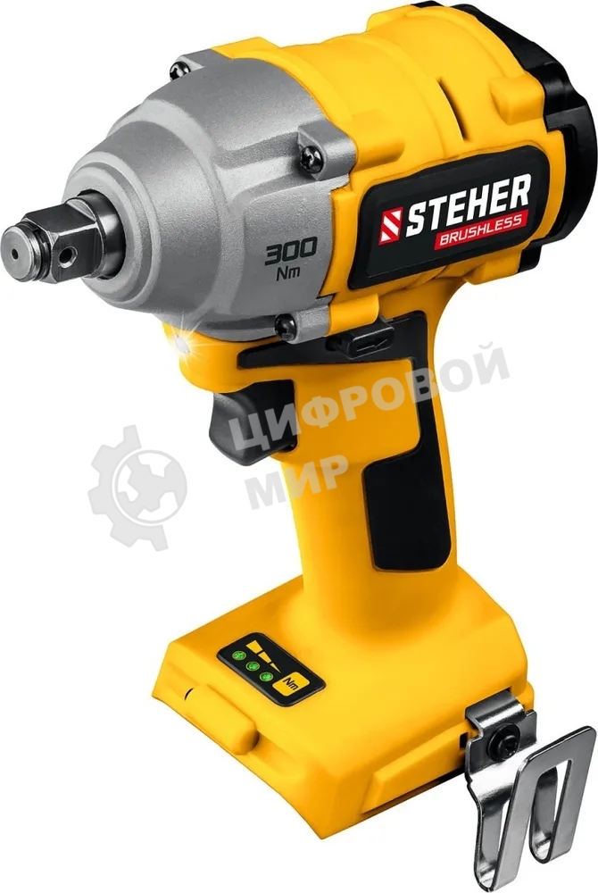 Гайковерт бесщеточный STEHER 20В, без АКБ, в коробке. CWB-300