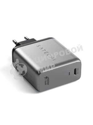Сетевое зарядное устройство Satechi ST-UC100WSM-EU Charger 100W с технологией GaN Power, серый космос