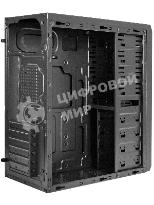 Компьютерный корпус Miditower ExeGate UN-605B-UNS350 (ATX, БП UNS350 с вент. 12см, 2хUSB, аудио, блокировка, черный)