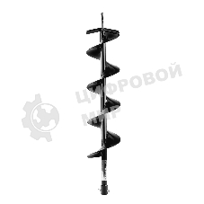 Шнек для грунта Denzel E-150, диаметр 15 0мм, длина 80 0мм, соединение 20 мм, несъемный нож