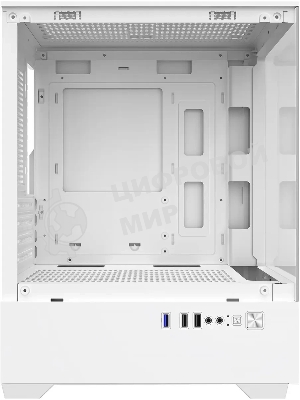 Компьютерный корпус Bloody CC-125 белый без БП mATX 5x120мм 2xUSB2.0 1xUSB3.0 audio bott PSU