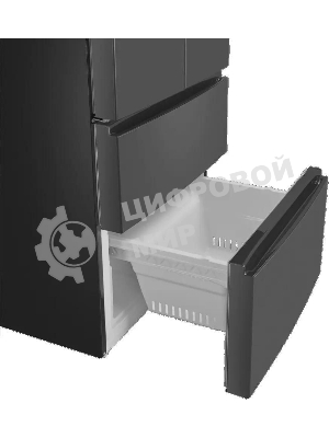 Холодильник Maunfeld MFF180NFSBE01 серый трехкамерный 224/113л морозилка снизу, No Frost