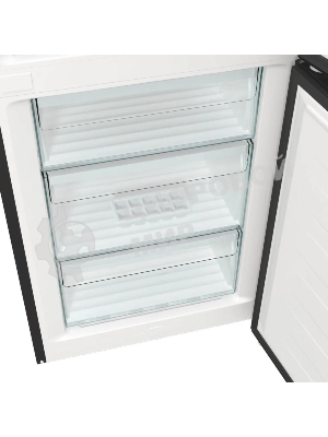 Холодильник Gorenje NRK6202EBXL4 черный матовый двухкамерный 235/96л морозилка снизу, No Frost