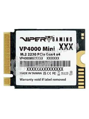 Накопитель SSD Patriot Viper VP4000, 2Tb, PCIe 4.0 x16, M.2 2230, NVMe, R/W 3200/3500, с радиатором