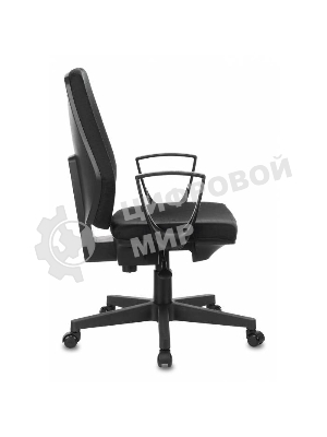 Кресло Бюрократ CH-545 черный, экокожа, 120 кг, механизм качания