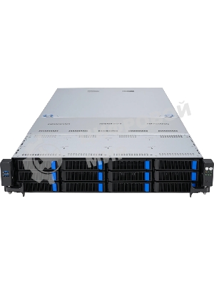 Серверная платформа ASUS RS720-E11-RS12U, 2U, 2 x LGA4677, 32 DIMM DDR5, 12=8 x NVMe/SAS*/SATA + 4 NVMe/SATA hs, 2 x M.2 slot, 2 x 10Gbe (X710) RJ45 port,Up to 8 slots PCIe 5.0, 1 x OCP 3.0, 1+1 1600W