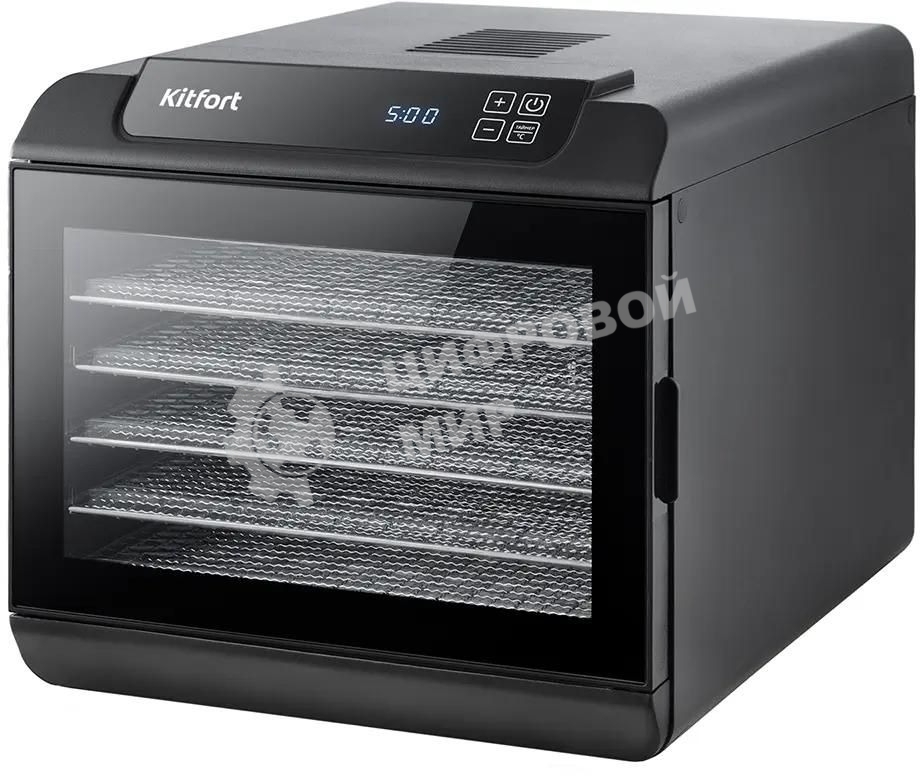 Сушилка для овощей и фруктов Kitfort КТ-1904 6под. 500Вт черный