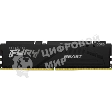 Оперативная память Kingston Fury Beast Black, DDR5, 64GB (1x64GB), 5600 MHz, CL36, с радиатором, чёрный